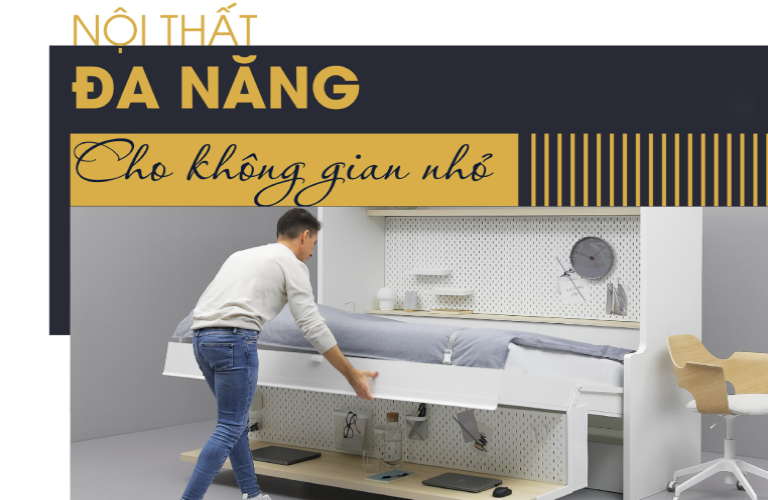 Nên lựa chọn những đồ nội thất gọn gàng thông minh cho căn hộ nhỏ 50m2