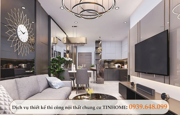 Sử dụng dịch vụ thiết kế nội thất chung cư trọn gói giúp tính thẩm mỹ cao và đồng bộ