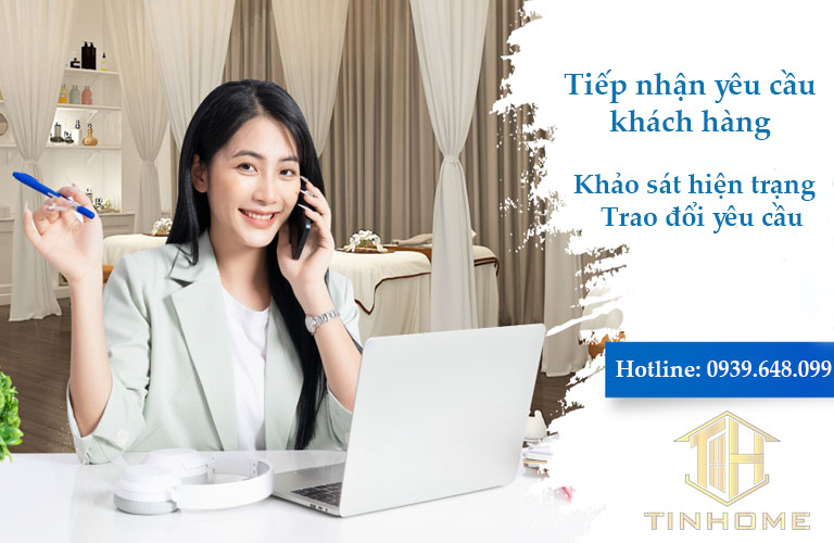 Tiếp nhận thông tin từ khách hàng là bước đầu tiên trong thiết kế nội thất chung cư